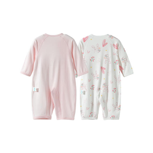 贝贝怡【2件装7A抗菌哈衣】春秋新款男女宝宝侧开连体衣满月抱衣爬服ZB3EL012 商品图1