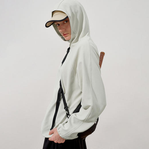 714street户外迪桑格轻薄抗皱高领连帽卫衣男女秋季新款宽松帽衫 商品图0