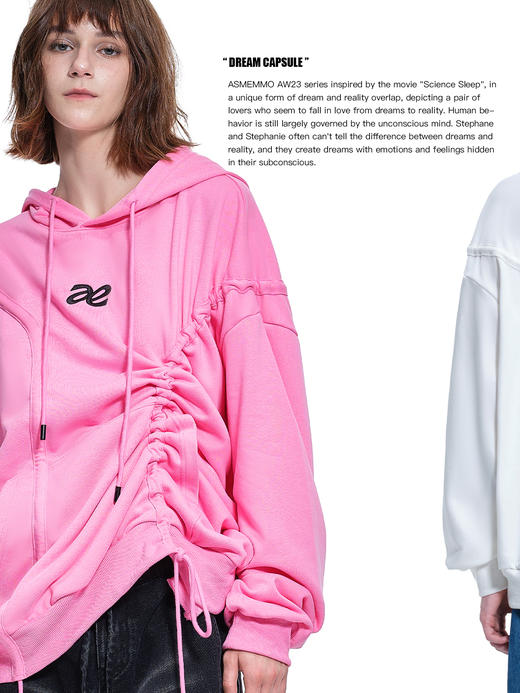 启世录TIWILLTANG•“白日梦画册”绣花抽绳戴帽卫衣 商品图1