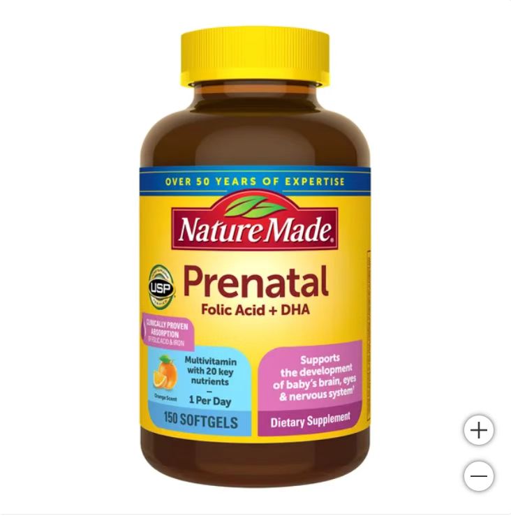 Nature Made 孕妇综合维生素 多种DHA 叶酸软胶囊 150粒 洛杉矶直邮