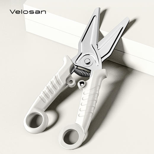 Velosan温仑山冰川白玉多功能厨房剪刀白色VE02601 商品图5