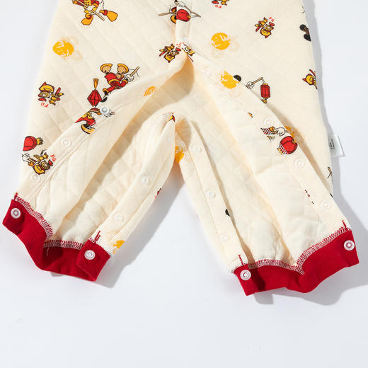 迪士尼男童秋冬前开连体衣保暖满月服大红女宝宝哈衣新年衣服童装ZD4EL009 商品图10