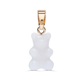 订购4周到｜CRYSTAL HAZE-Nostalgia Bear-classic-珍珠白色小熊 吊坠（金色环扣）［挪威设计师］