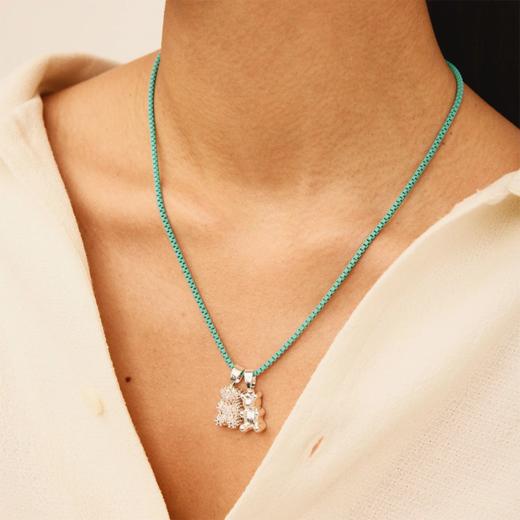 订购4周到｜CRYSTAL HAZE-Nostalgia Bear-classic-银色小熊 吊坠（银色环扣）［挪威设计师］ 商品图4