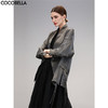 COCOBELLA新国风仿香云纱盘扣外套25春夏流光缎面西装SC3083 商品缩略图0