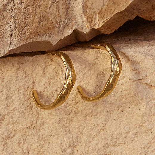 在途4周到｜Agapee-ZÉPHIR-不规则 锤纹 耳环［法国设计师］ 商品图2