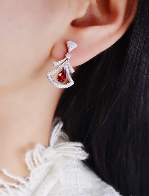 2.08克拉刻面红宝石耳坠 商品图4