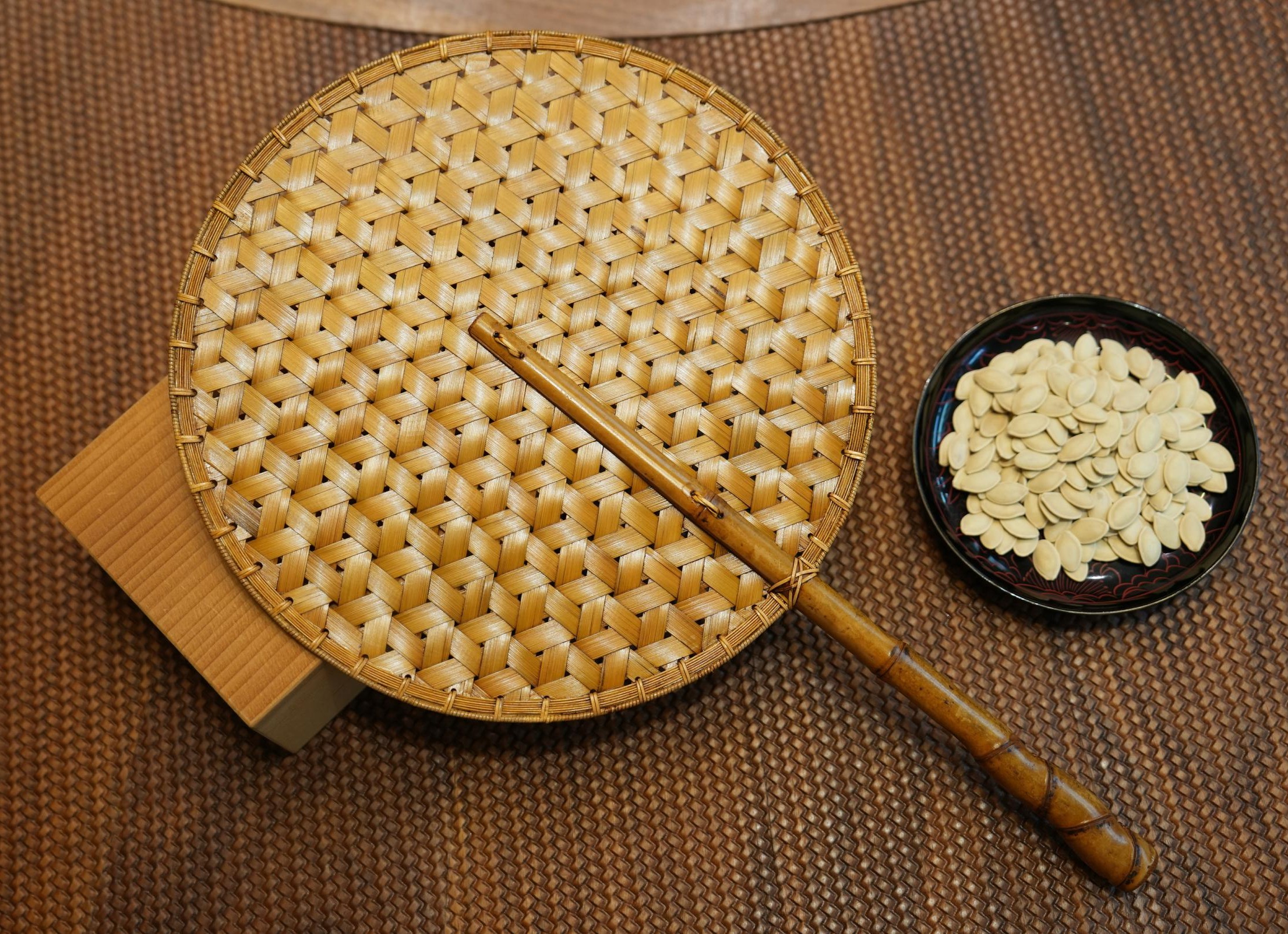 竹报平安 普陀山书院推荐手工竹扇 家居用品