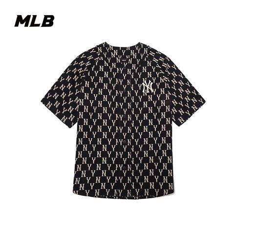 【M断码服】【微瑕，如无货做退款处理】MLB男女款满印老花棒球服潮流时尚宽松3ABS04014 商品图0