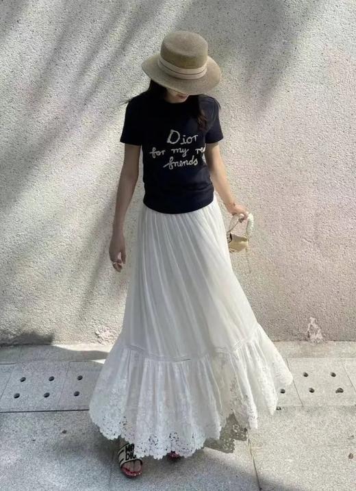 DR高级感满满天丝刺绣水钻T恤 商品图0