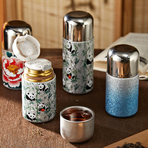 钛胶囊保温杯（国风/渐变款）钛涂装内胆，国风/渐变两款多色可选，240ml-350ml，喝到一口安全、放心热水 商品图0