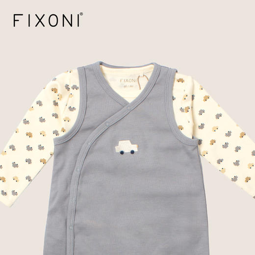【云优选】FIXONI婴幼儿斜开襟连脚包屁衣套装-限时清仓 商品图4