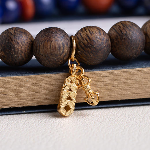 xy0447沉香+青金石南红回纹珠手串 商品图5