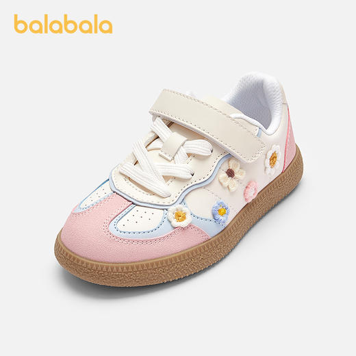 巴拉巴拉童鞋女童德训鞋低帮板鞋儿童2025秋新款防滑鞋子甜美撞色 商品图0