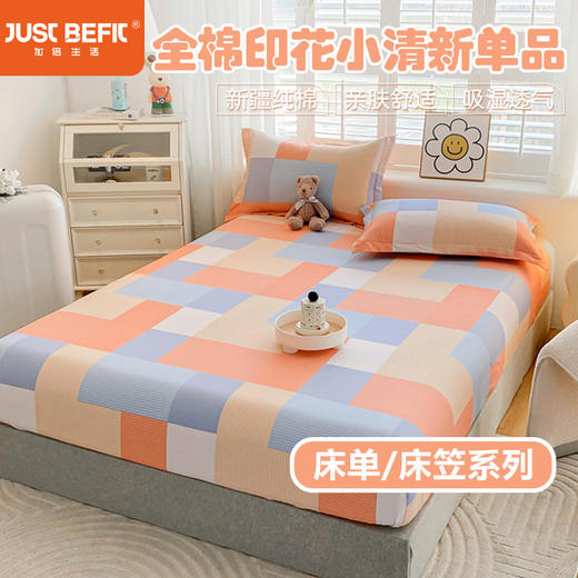 【品牌直发】加倍生活 全棉印花小清新单品-床单/床笠系列 新疆纯棉 多款可选 商品图0