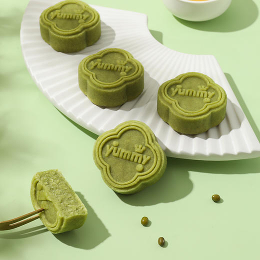 河北省邯郸市魏县雅觅绿茶国风绿豆糕180g(30g*6个) 商品图4