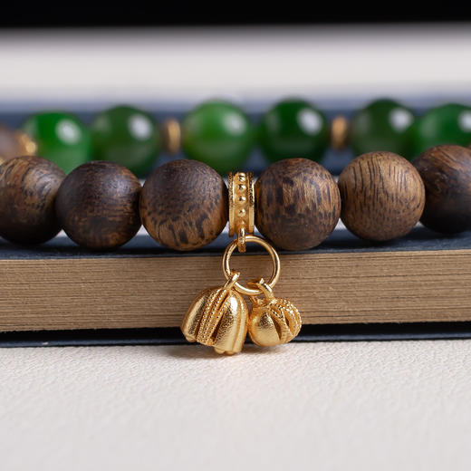 xy0443沉香+碧玉莲蓬手串 商品图5