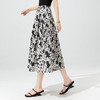 「自」全新升级【铂金会员201/天猫269/差价68】(70853)洛诗琳水墨印花半身裙2025夏季复古时尚设计感高腰显瘦裙子 商品缩略图2