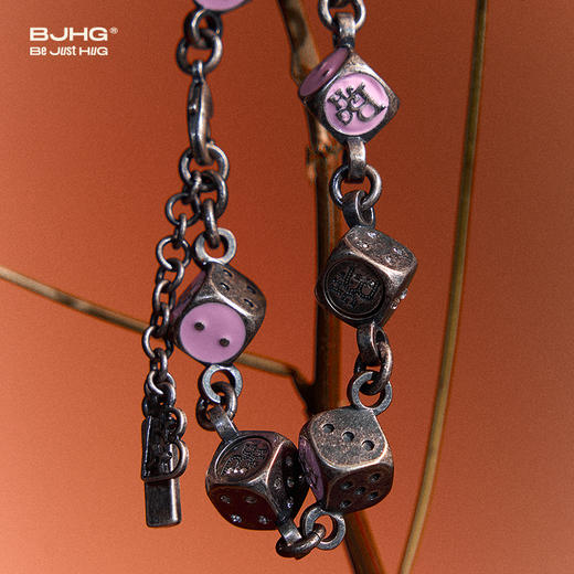 BJHG不计后果2025新款筛子手链男潮牌嘻哈街头冷珐琅趣味情侣手饰 商品图3