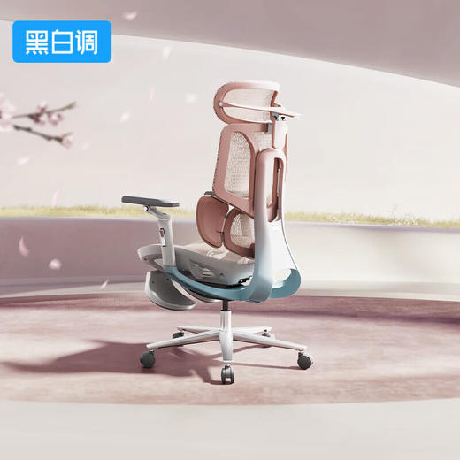 黑白调E3Pro 4代人体工学椅 电脑椅子办公椅电竞椅人工力学座椅樱花粉 商品图0