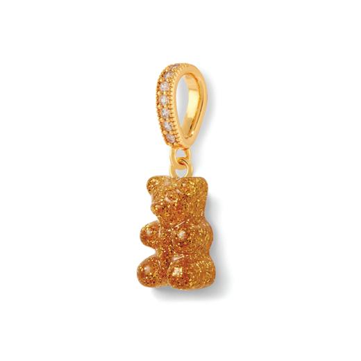 订购4周到｜CRYSTAL HAZE-Nostalgia Bear-pave-碎金小熊 吊坠（金色环扣）［挪威设计师］ 商品图2
