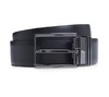 HUGO BOSS 雨果博斯 2025春夏新品 男士双扣头徽标牛皮双面皮带腰带 黑色 50537099 商品缩略图1