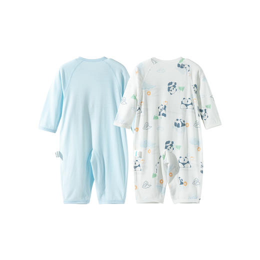 贝贝怡【2件装7A抗菌哈衣】春秋新款男女宝宝侧开连体衣满月抱衣爬服ZB3EL012 商品图12