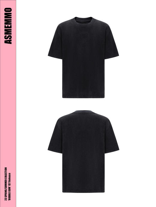 启世录TIWILLTANG“朦灰磨破”水洗黑色潮流T恤圆领打底衫夏季百搭短袖男 商品图4