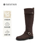 程潇江一燕同款natursun显瘦骑士靴女冬新款游牧靴长筒靴N25580901 商品缩略图0
