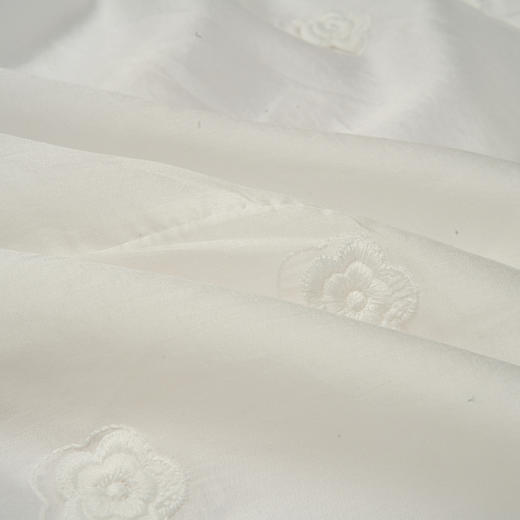 谜底V领提花衬衫长袖女2025秋季新款前短后长宽松衬衣257MC7834 商品图3