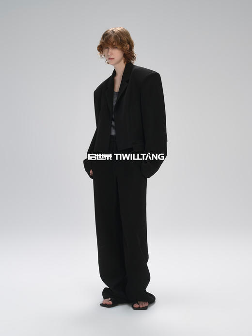 启世录TIWILLTANG“希御漫际”短款挺阔设计感慵懒袋盖西装套装 商品图0
