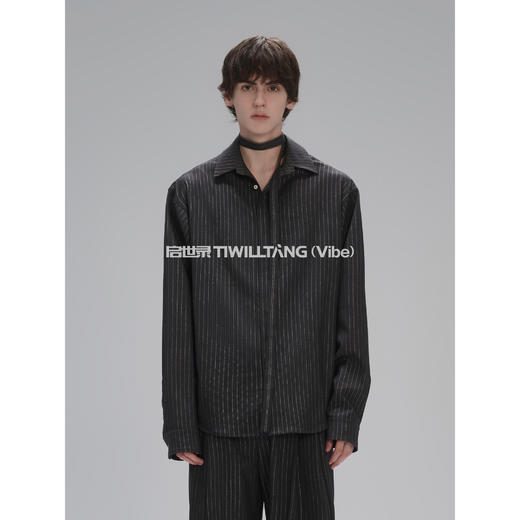 启世录TIWILLTANG“星烬拾光”低调奢雅混纺条纹领带男士 商品图3