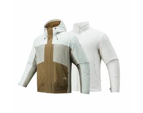 【2XL/3XL断码】安踏梭织防泼水运动外套男新款户外加绒夹克两件套152446609【库存有限，如无货将做退款，介意慎拍！】