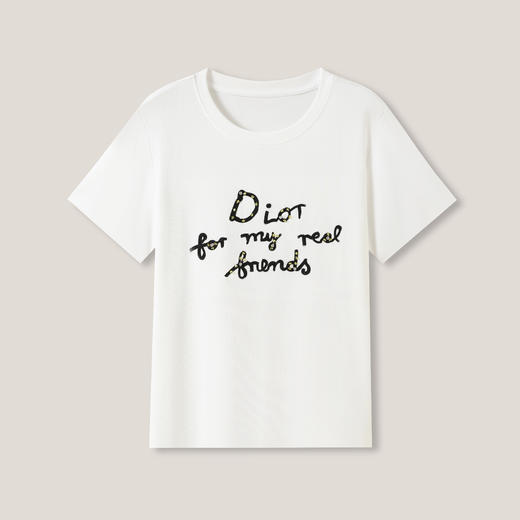 DR高级感满满天丝刺绣水钻T恤 商品图10