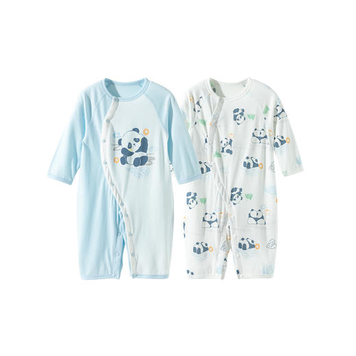 贝贝怡【2件装7A抗菌哈衣】春秋新款男女宝宝侧开连体衣满月抱衣爬服ZB3EL012 商品图11