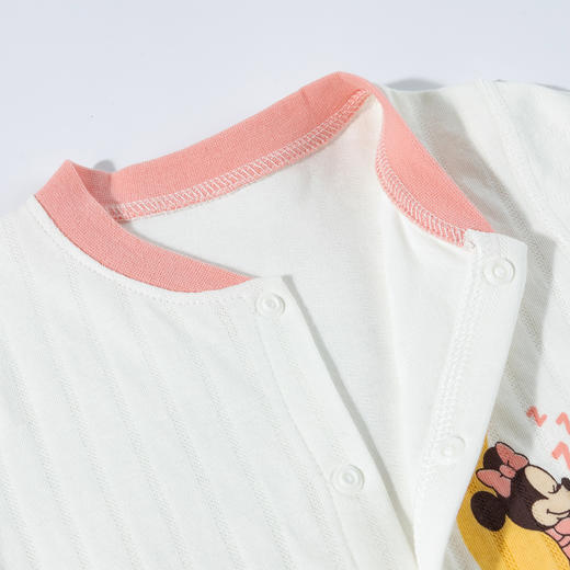 迪士尼春秋季新款女童前开连体衣纯棉女宝满月哈衣卡通印花可外穿爬爬服ZD3EL023 商品图5