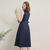 西遇设计感系带娃娃领无袖背心裙女秋季高腰显瘦连衣裙V2451129 商品缩略图4