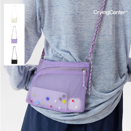 CryingCenter 可爱纽扣反光斜挎包 哭喊中心 商品图0