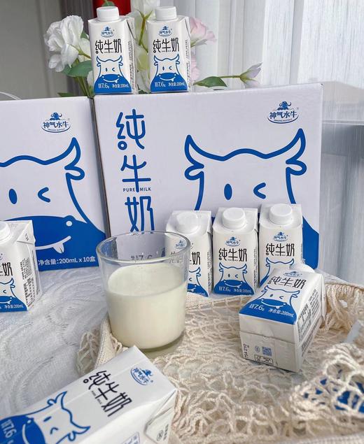 热卖！到手30盒！好评满满，超值！神气水牛纯牛奶125ml/盒 高钙水牛奶  自然微甜  3.8优质蛋白 0添加  新增200ml旋盖装 商品图2