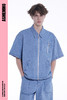 ASMEMMO咦哇•“岛屿蓝”水洗蓝色牛仔夹克外套夏季短袖套装男女 商品缩略图4