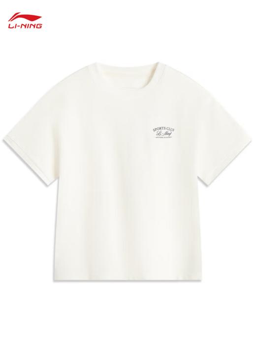 李宁（LI-NING）潮流运动短袖T恤衫女2025秋季圆领文化衫AHSV464 商品图4