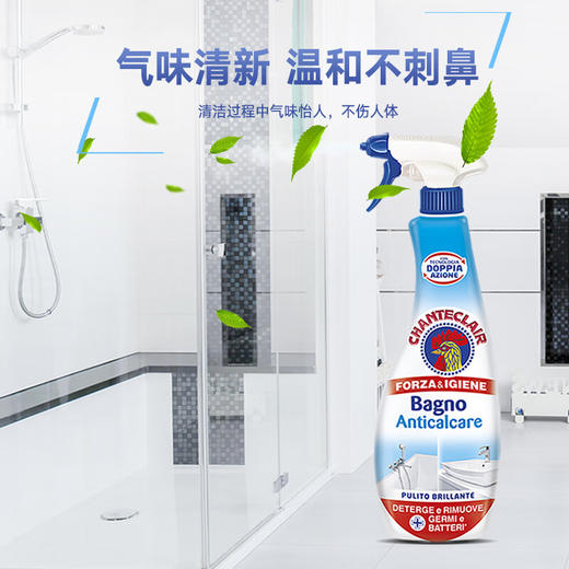 【1件包邮】大公鸡管家浴室清洁剂625ml*2瓶/118132 除垢护理洁净焕新 新疆西藏港澳台不发货 商品图3