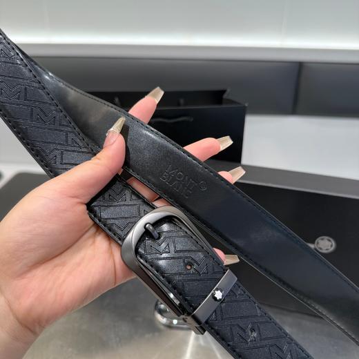 G237万宝龙25年新款男士M双扣商务休闲皮带腰带礼盒装男士经典款 商品图4