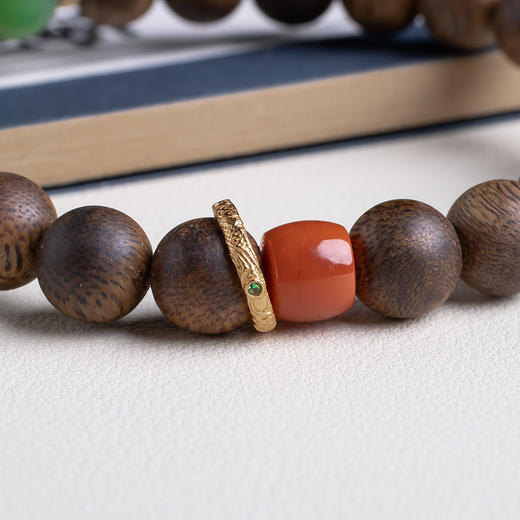 xy0444沉香+和田玉转运手串 商品图5