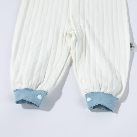 迪士尼2025秋季新款男宝前开连体衣纯棉竖条纹哈衣爬服男孩满月抱衣ZD3EL025 商品图10