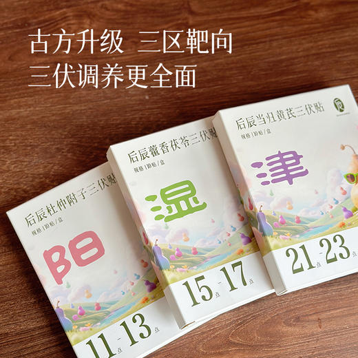 【新老包装随机发】【拍月装 2份减10元】【三伏后辰贴 阳+湿+津组合装】给身体充满电  轻松实现体质逆袭 10贴/盒 商品图0