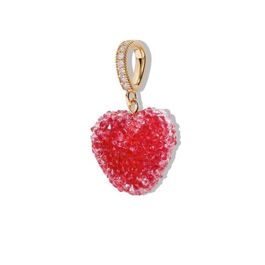 订购4周到｜CRYSTAL HAZE-Jelly Heart-pave-胭脂红色爱心 吊坠［挪威设计师］ 商品图1