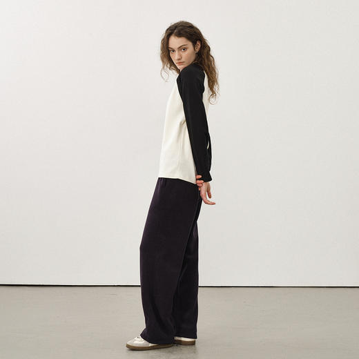 714street双面磨毛落肩袖圆领长袖T恤男2025秋季新款卫衣日系上衣 商品图3