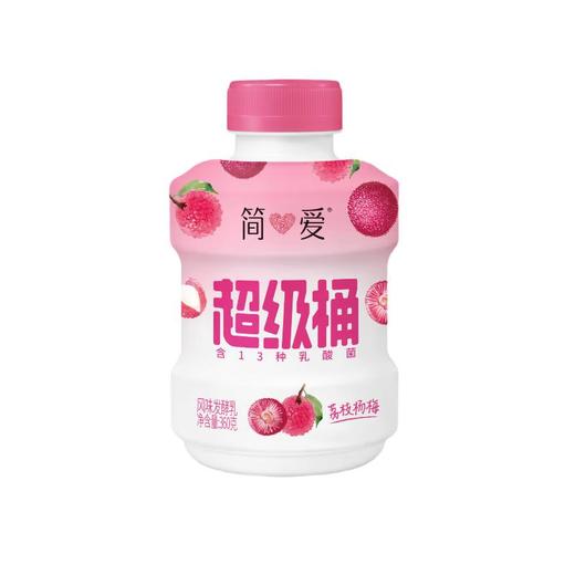 简爱超级桶荔枝杨梅风味发酵乳 360g/桶 商品图1