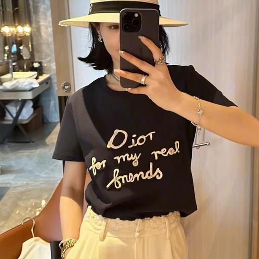 DR高级感满满天丝刺绣水钻T恤 商品图6